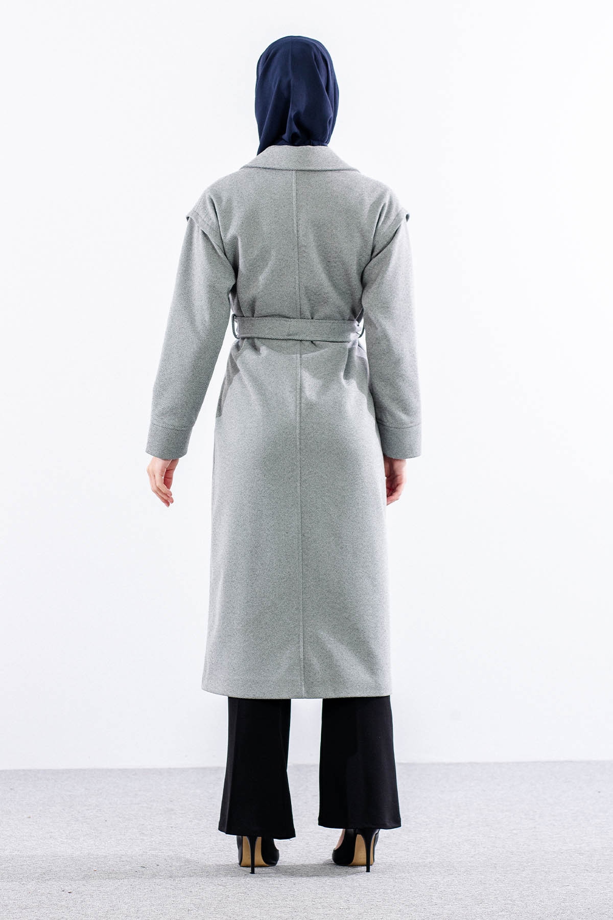 F-1595 Kaşe Kaban 38-48 Takma Kol Balıksırtı - A_gri - 4