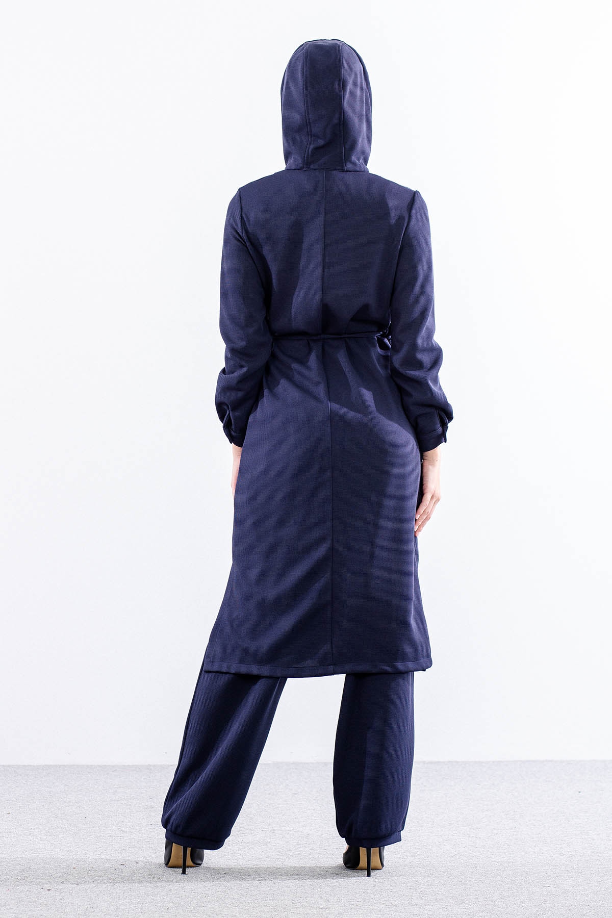 F-1598 Takim 38-48 Kapsonlu Fermuarli - Lacivert - 4