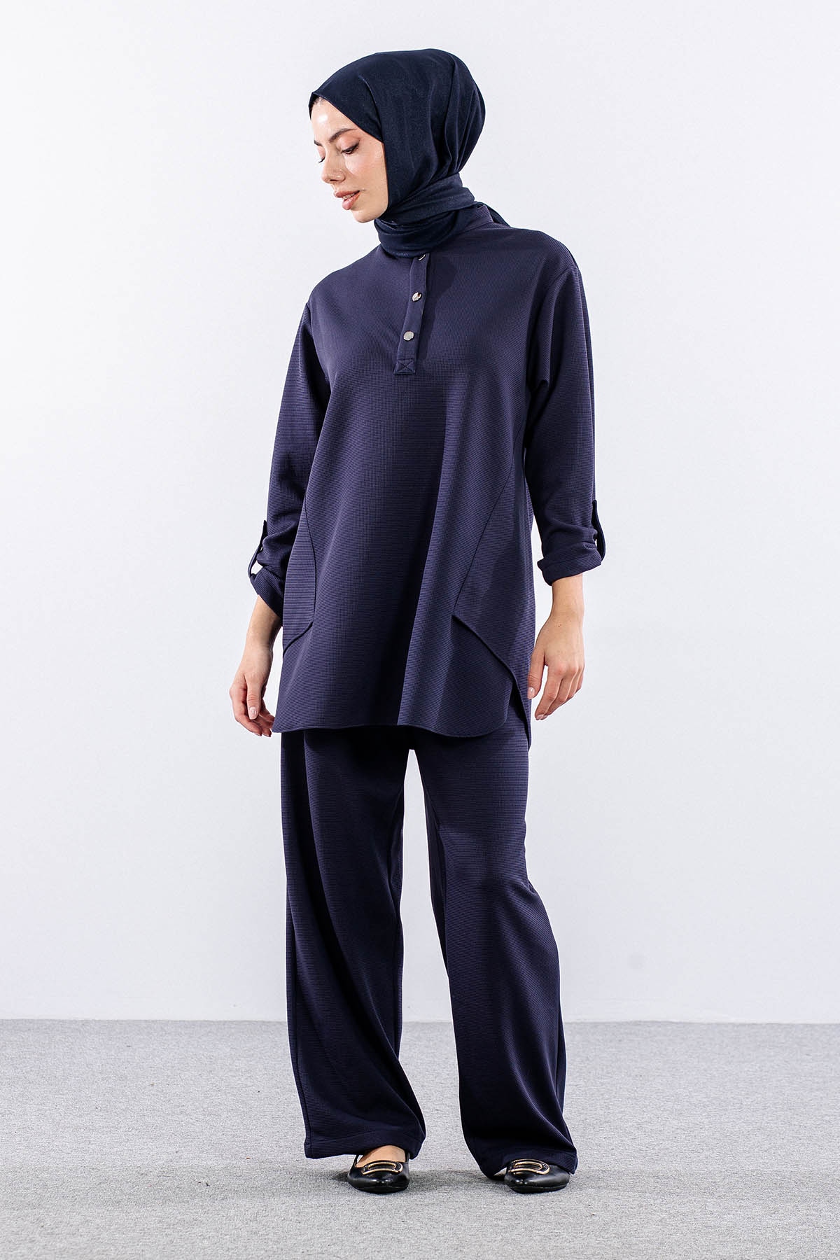 F-1605 Tunikli Takim 1-2-3 - Lacivert - 1