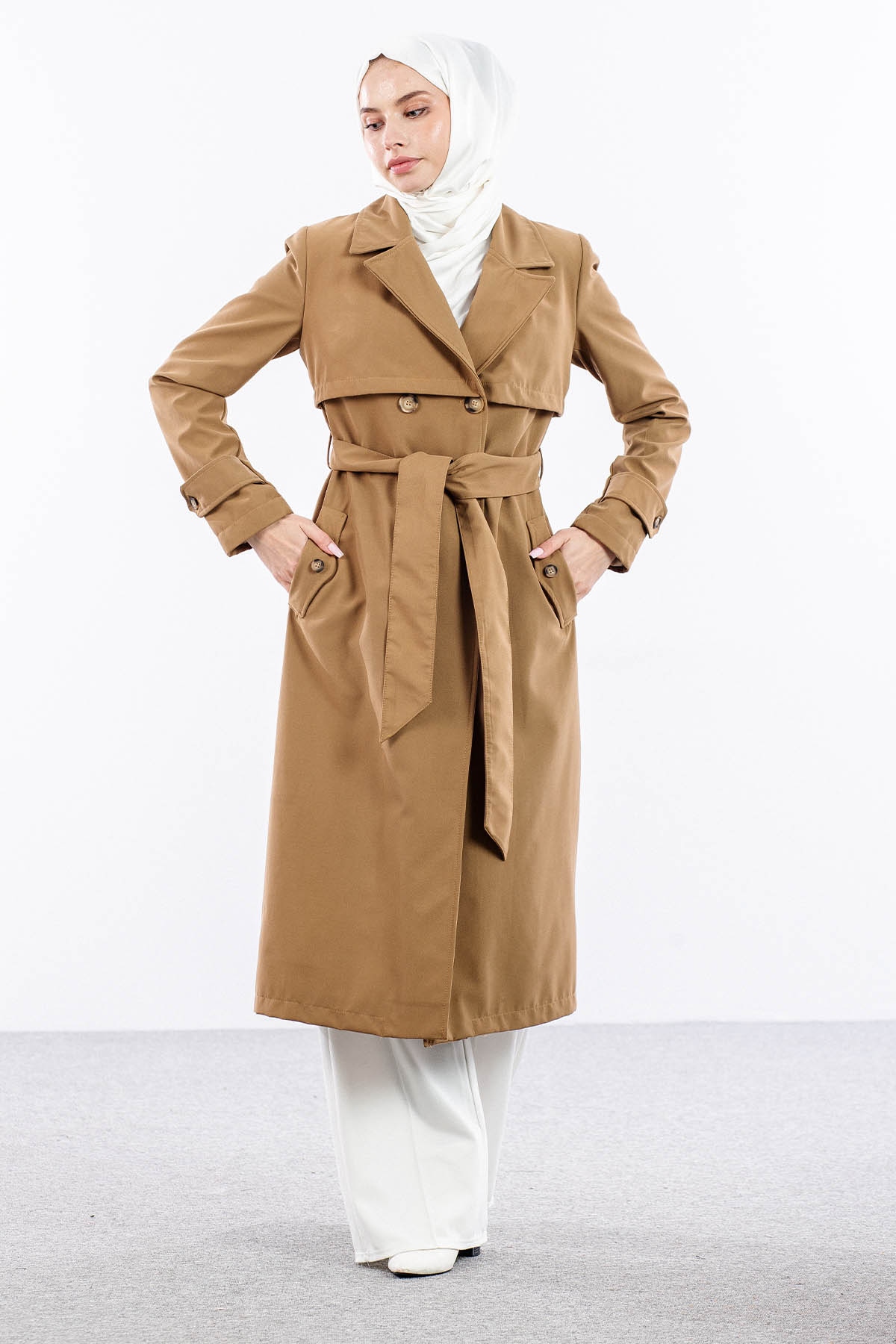 F1471 Trenç Kap 38-48 Aller Detay - Camel - 1