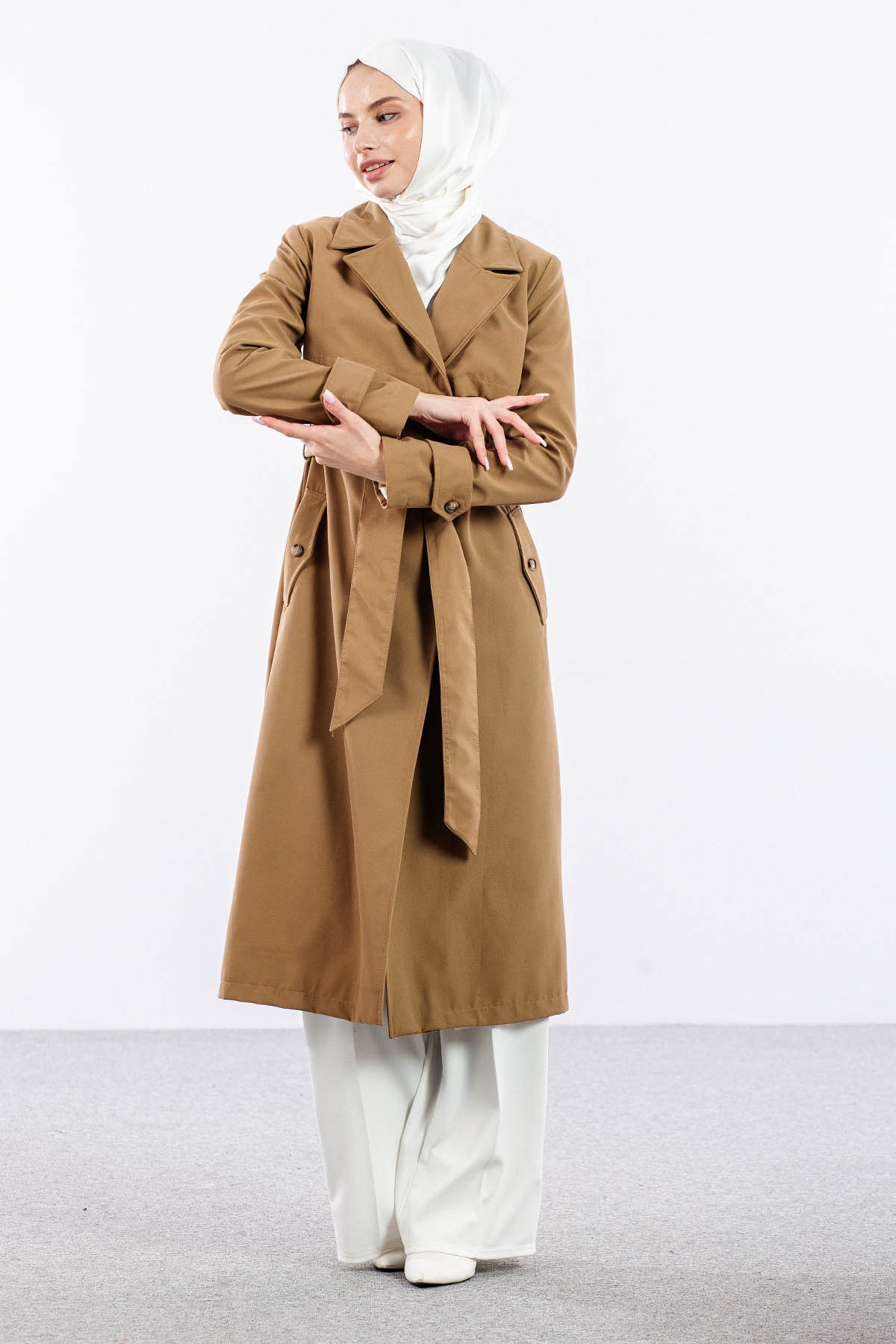 F1471 Trenç Kap 38-48 Aller Detay - Camel - 2