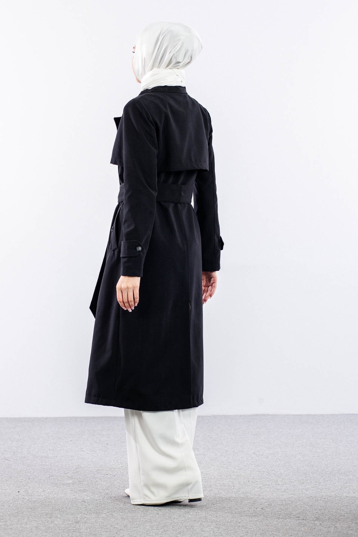 F1471 Trenç Kap 38-48 Aller Detay - Siyah - 4