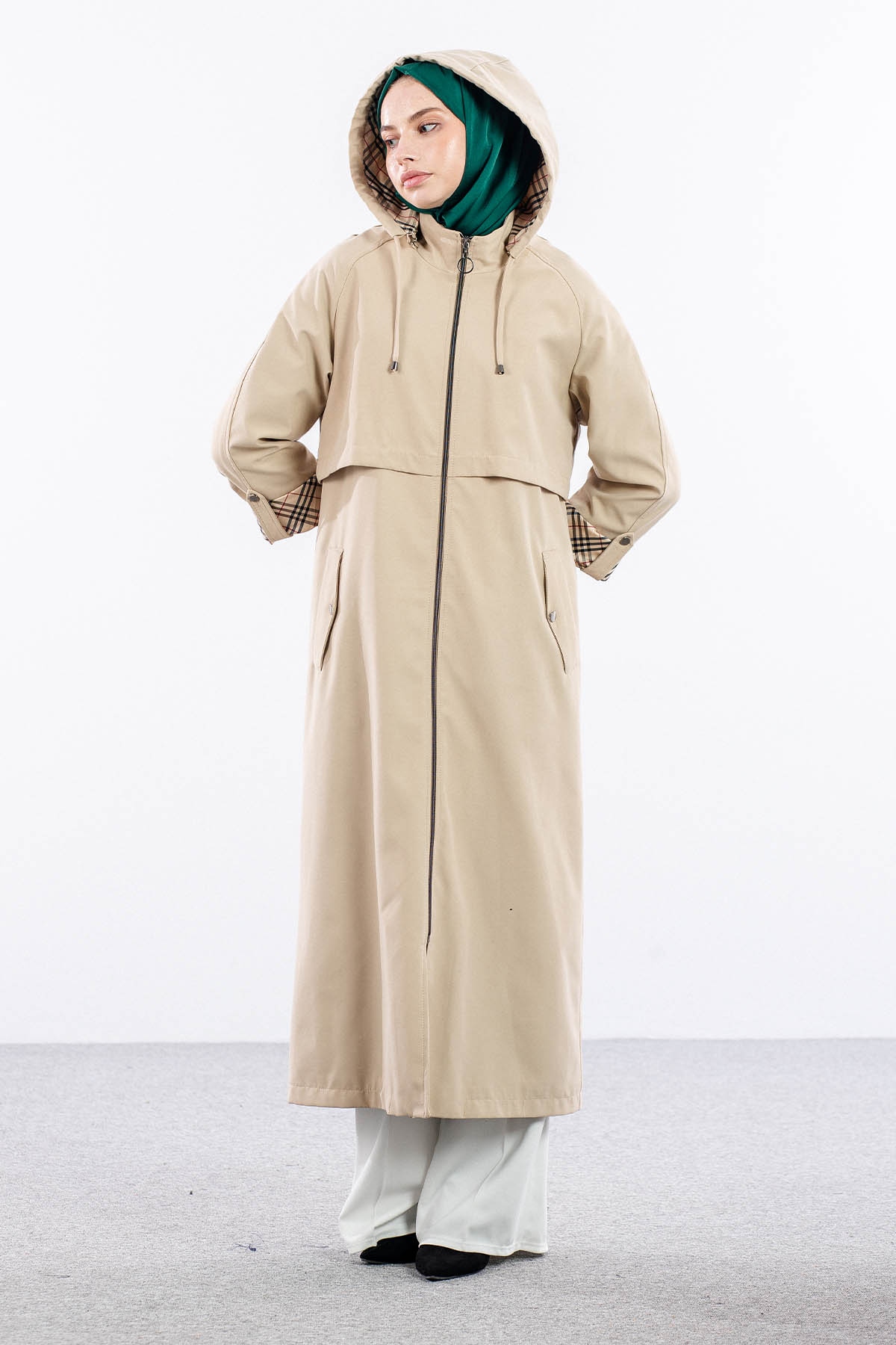 F1472 Parka 40-50 Kapson Aller Brbrry Astar - Bej - 2