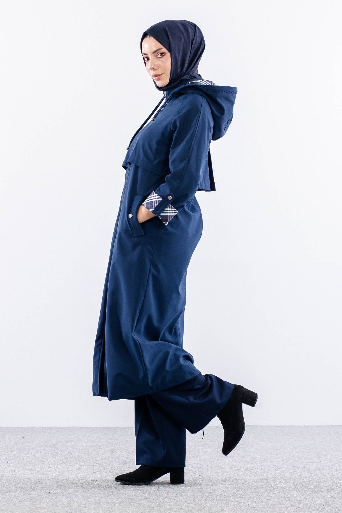 F1472 Parka 40-50 Kapson Aller Brbrry Astar - Lacivert - 3