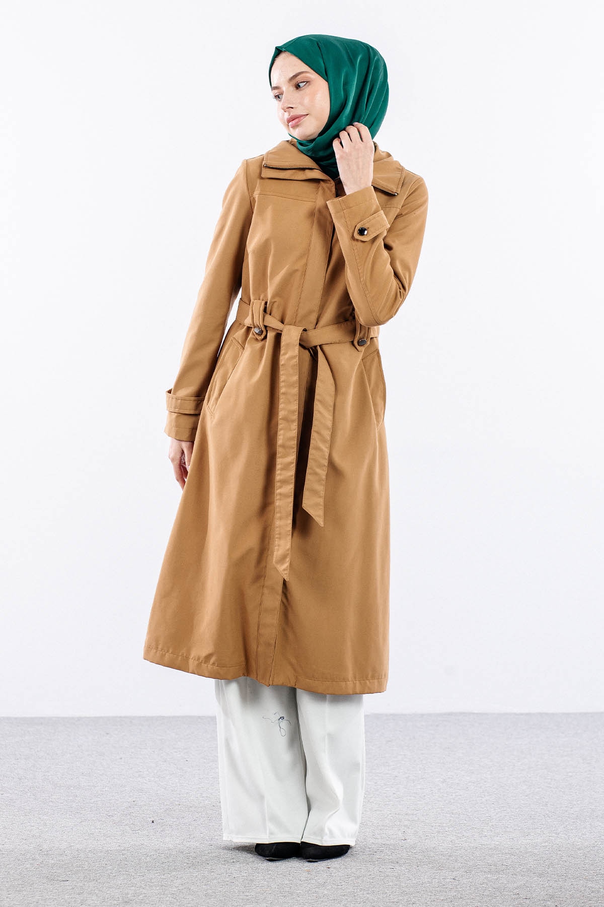 F1579 Parka Kaban 38-48 - Camel - 1