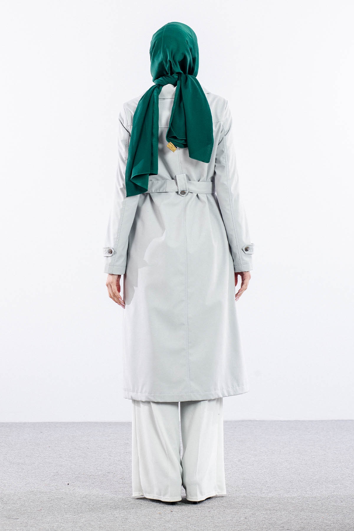 F1579 Parka Kaban 38-48 - Gri - 5