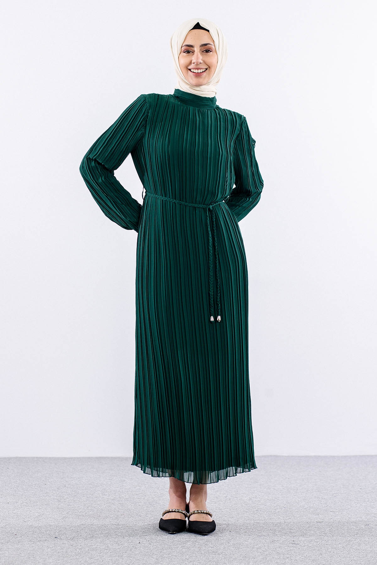 Fe-020 Elbise 38-44 - Zumrut - 2