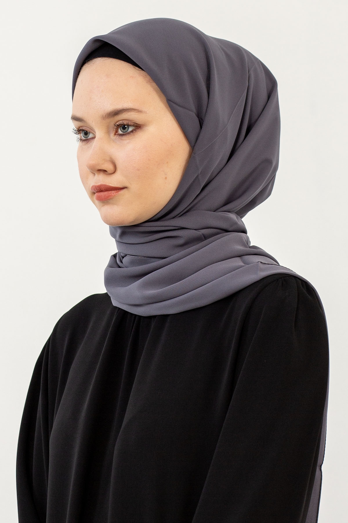 Five Medine İpeği Eşarp - Antrasit - 2