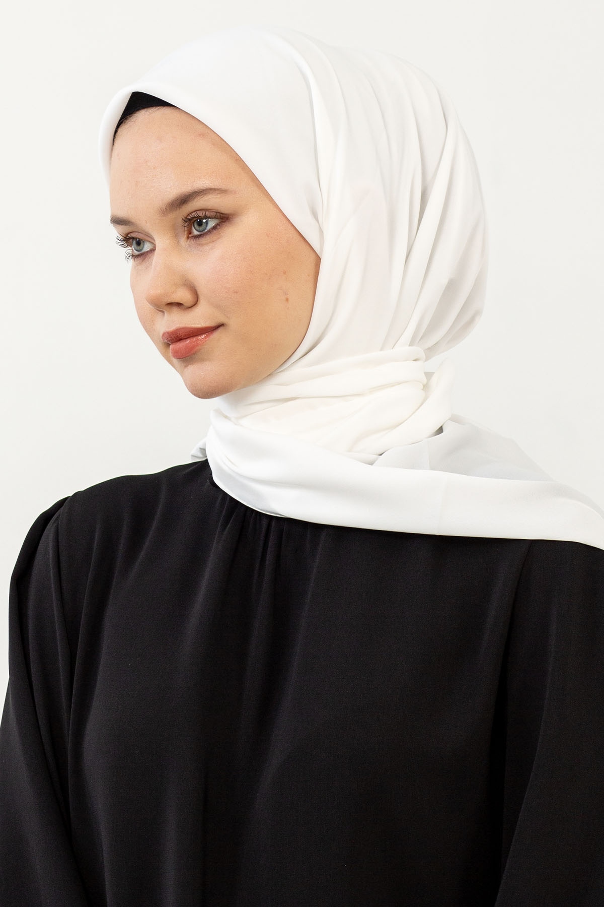 Five Medine İpeği Eşarp - Beyaz - 2