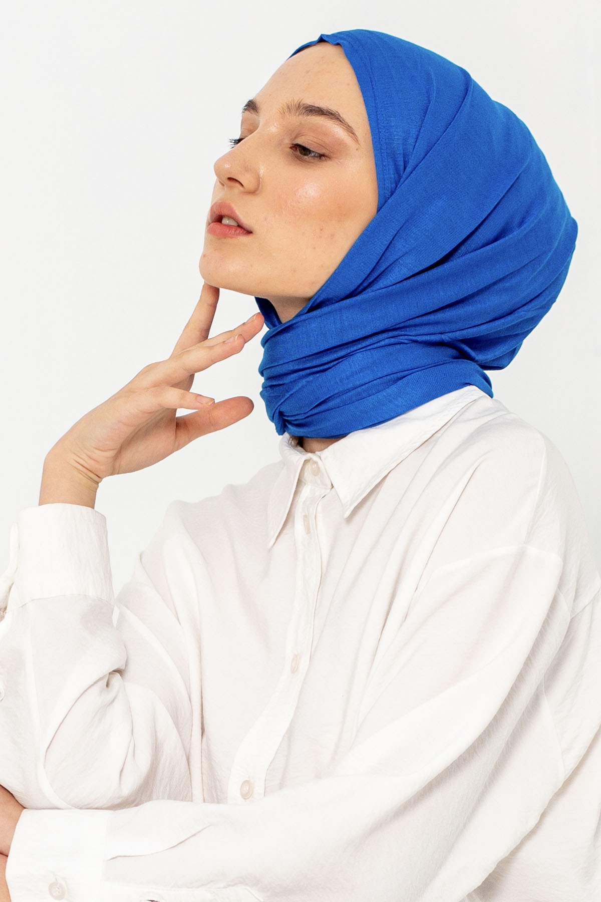 Five Penye şal - Indigo - 3