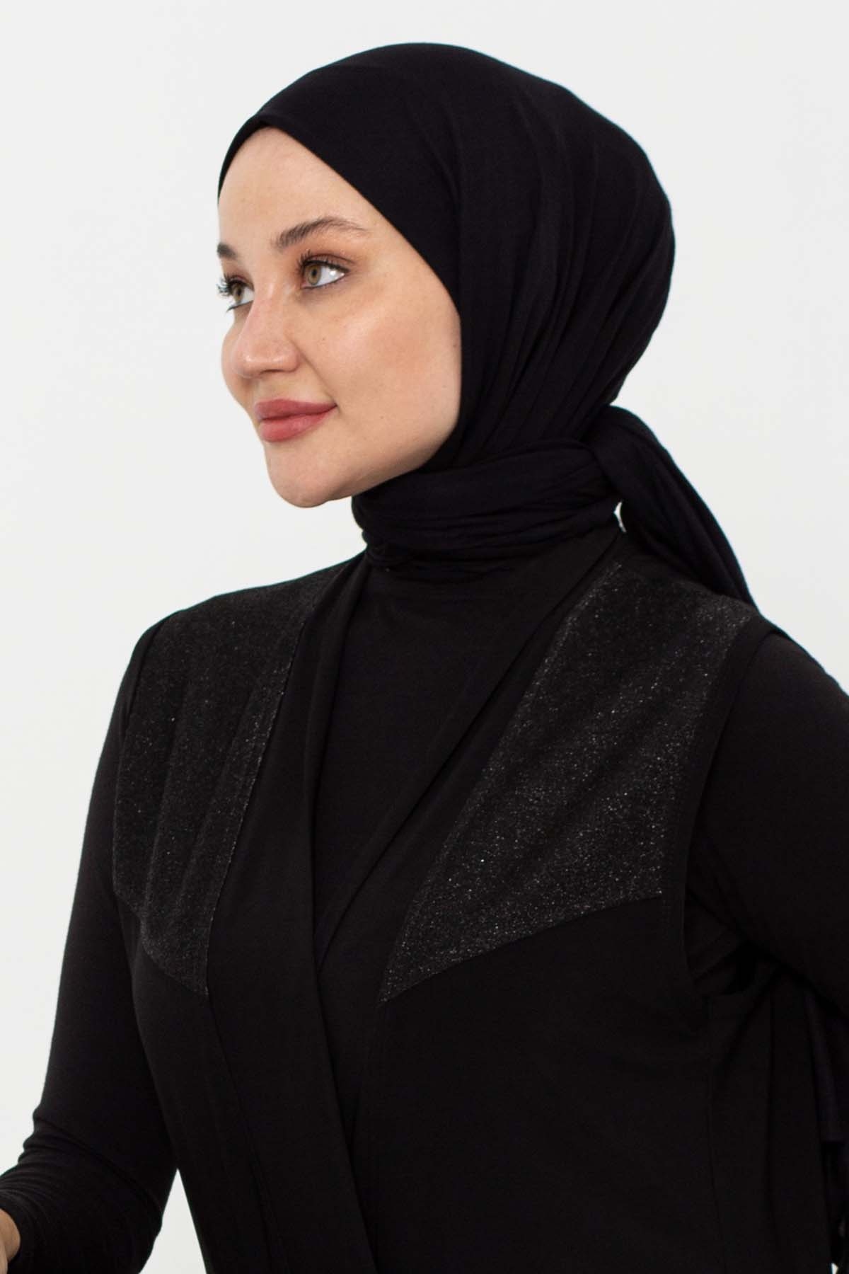 Five Penye şal - Siyah - 3