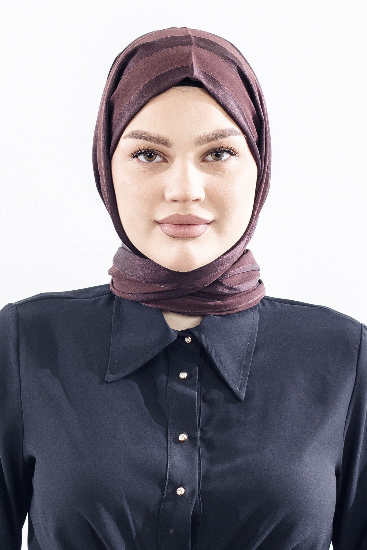 Fv Tokyo şal Serit Simli - K_kahve - 1