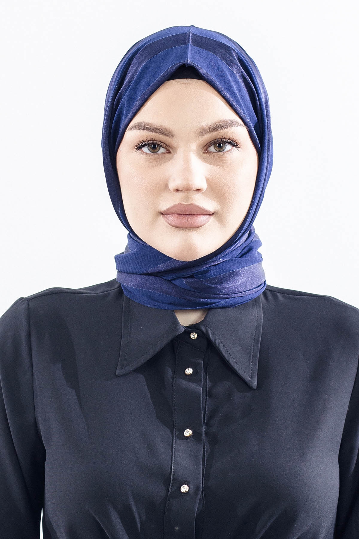 Fv Tokyo şal Serit Simli - Lacivert - 1