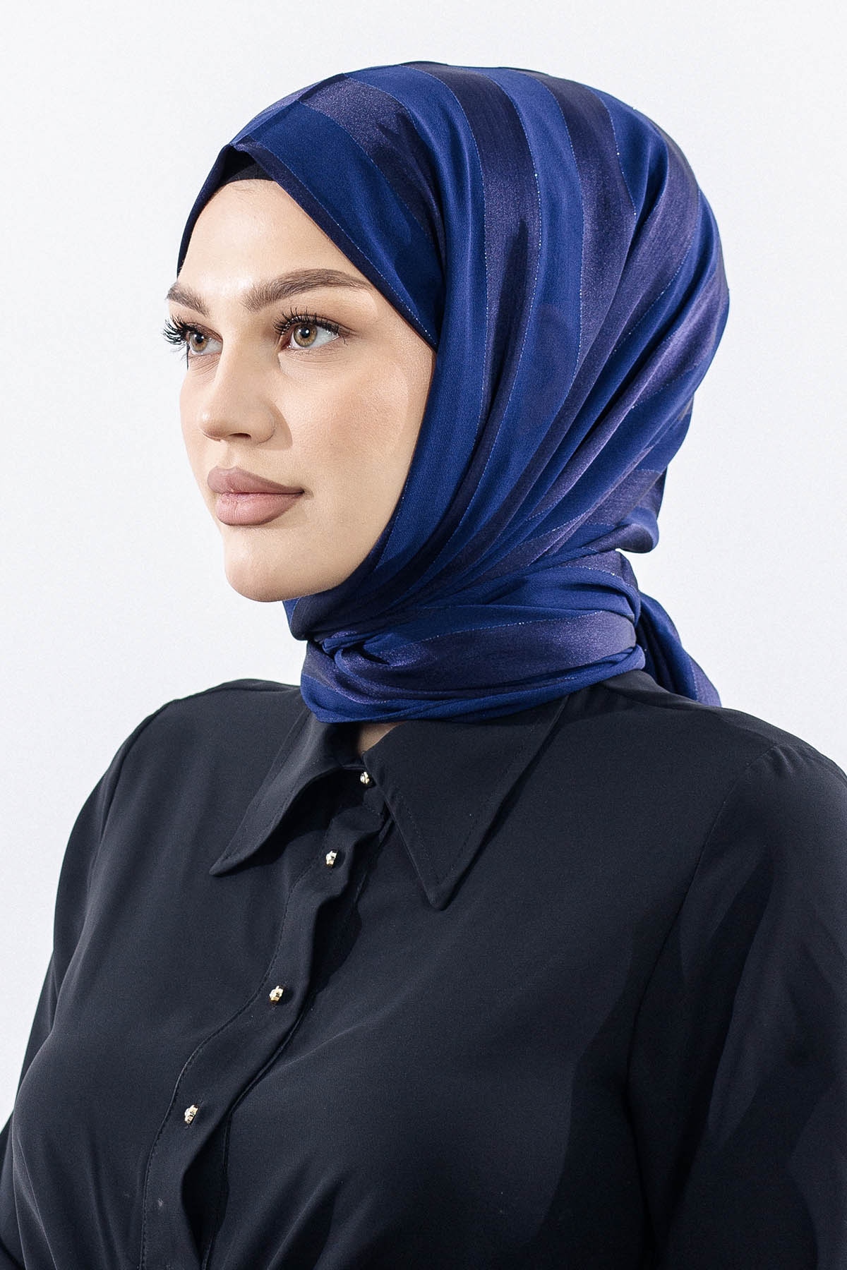 Fv Tokyo şal Serit Simli - Lacivert - 2