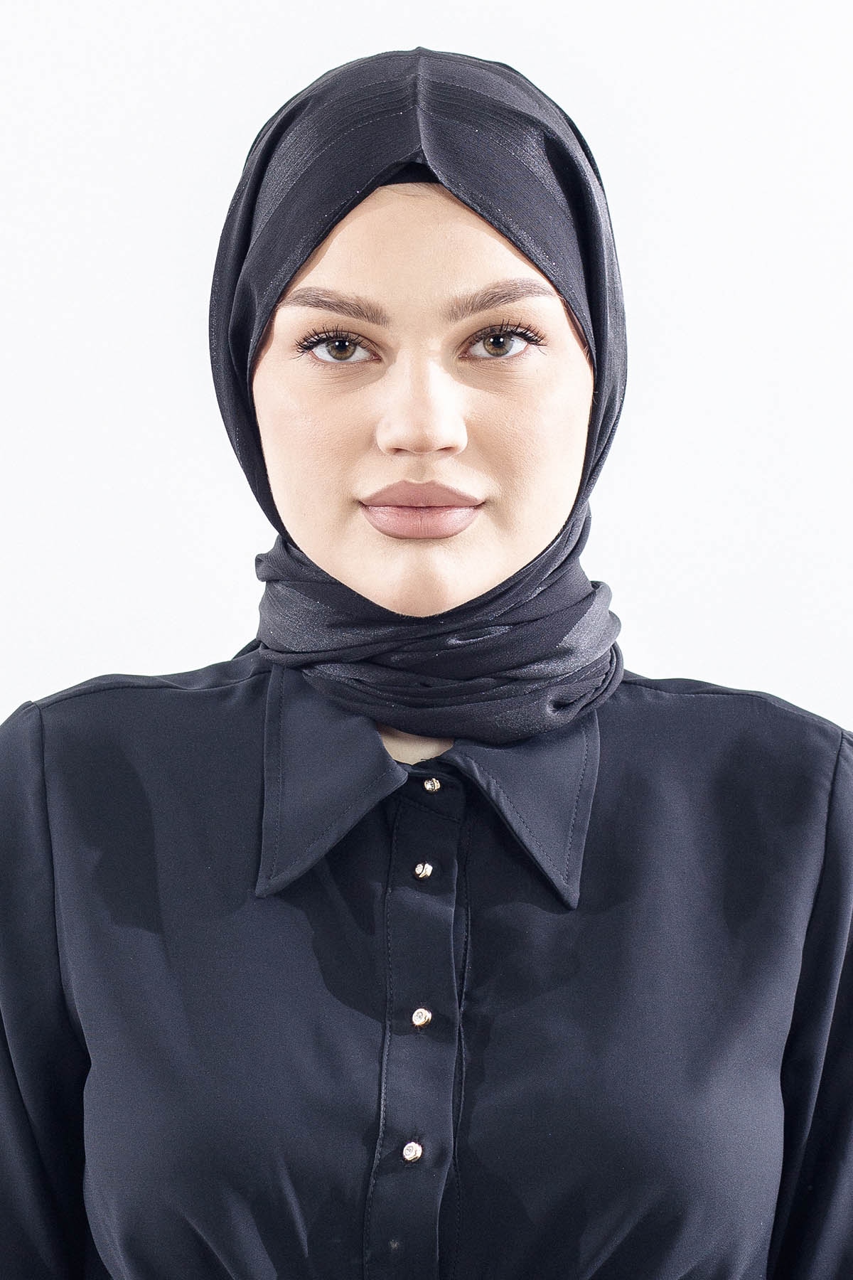 Fv Tokyo şal Serit Simli - Siyah - 1