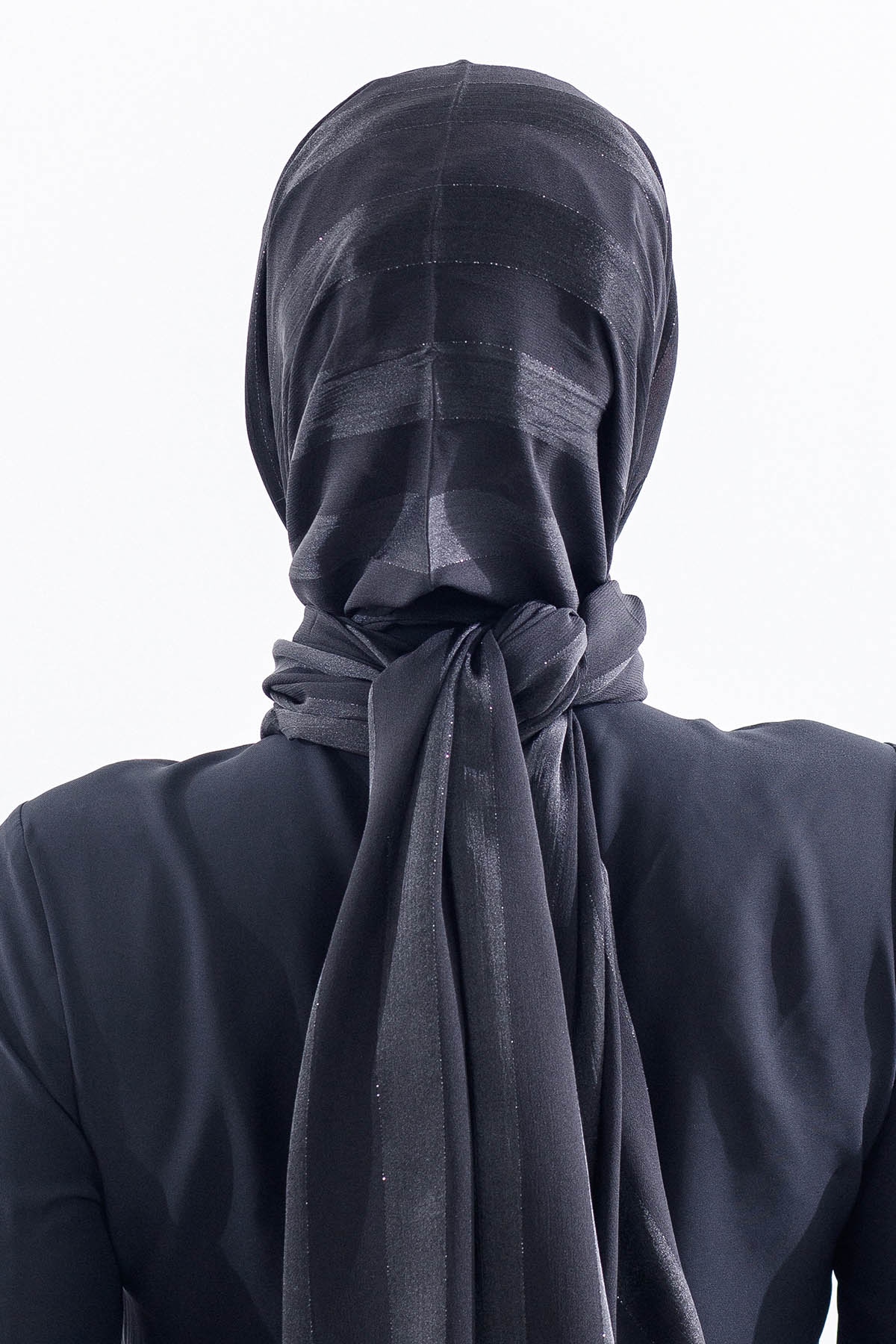 Fv Tokyo şal Serit Simli - Siyah - 4