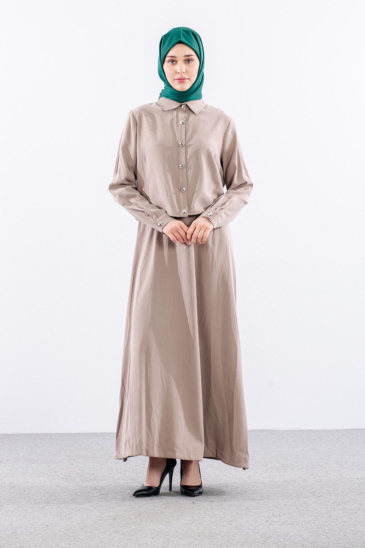 G-1576 Elbi̇se Ceket 1-2-3 - Bej - 1