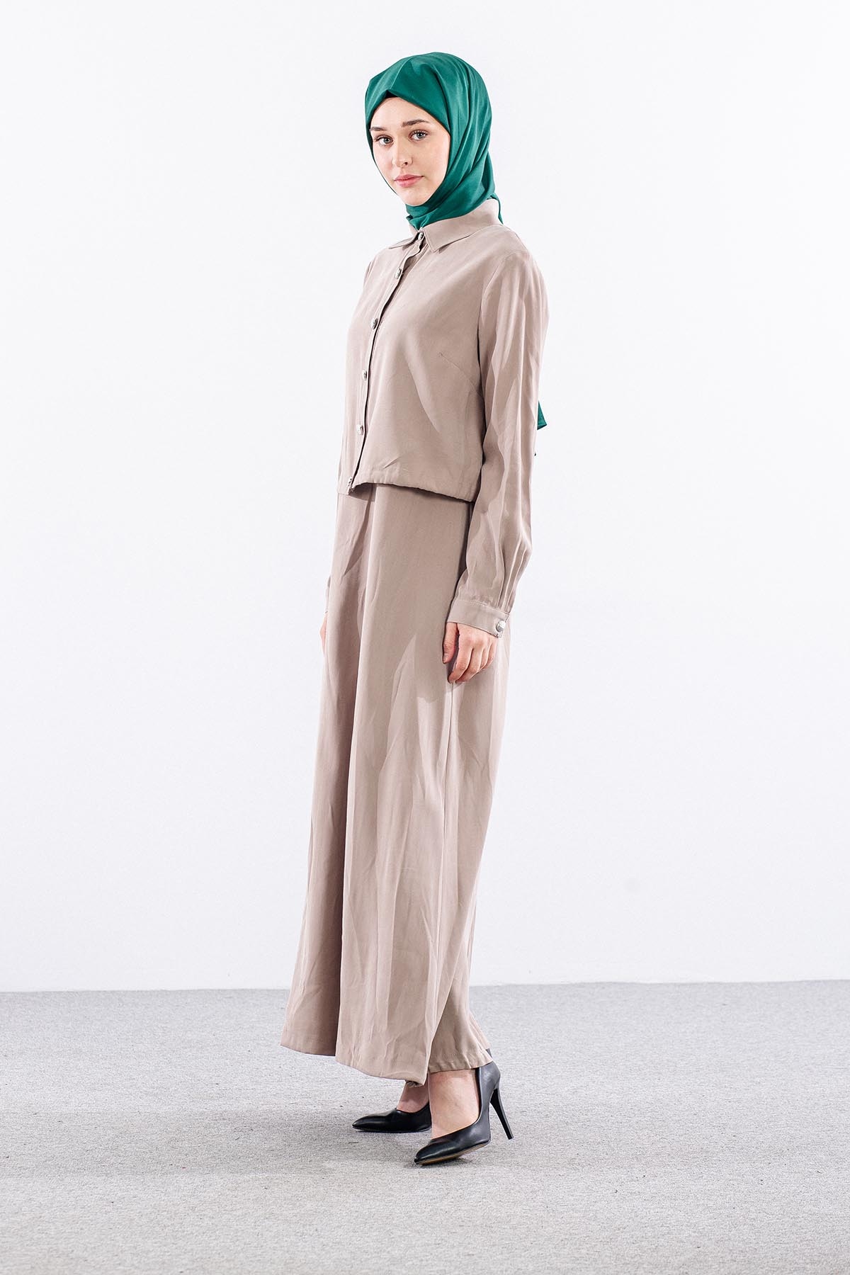 G-1576 Elbi̇se Ceket 1-2-3 - Bej - 3