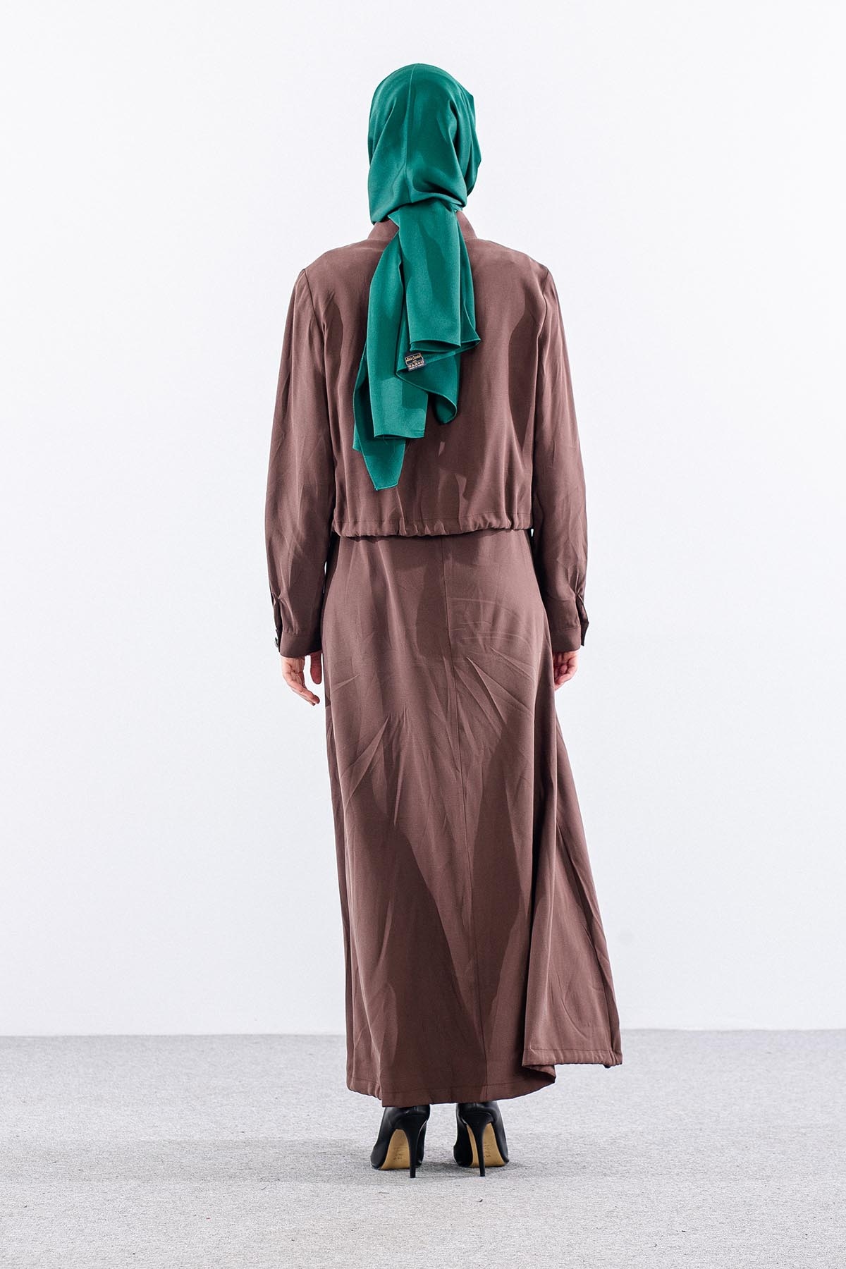 G-1576 Elbi̇se Ceket 1-2-3 - Kahve - 5