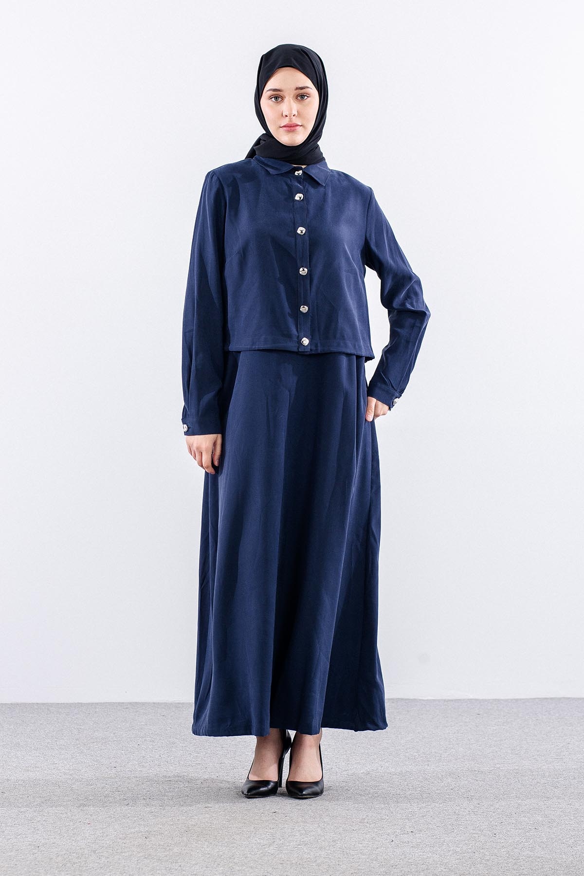 G-1576 Elbi̇se Ceket 1-2-3 - Lacivert - 2