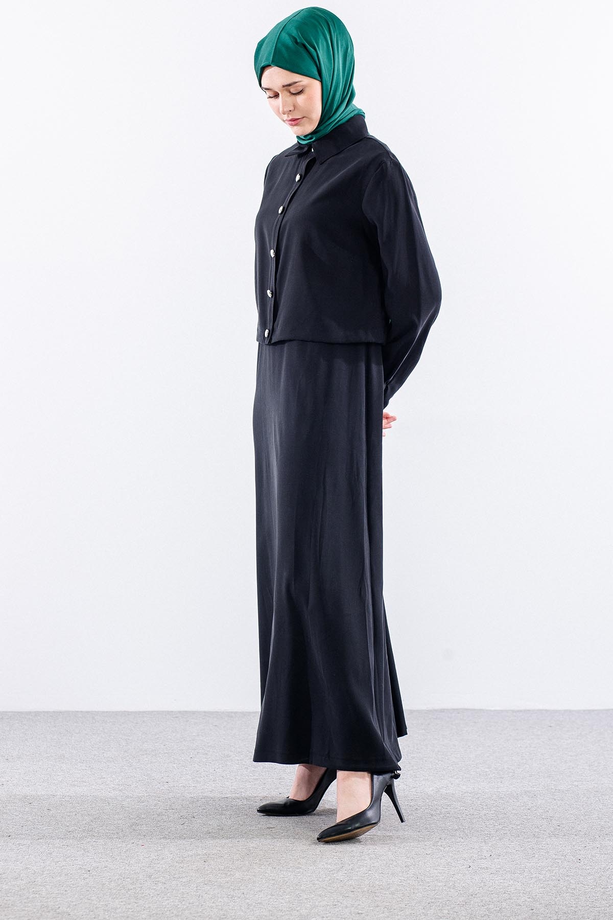 G-1576 Elbi̇se Ceket 1-2-3 - Siyah - 4