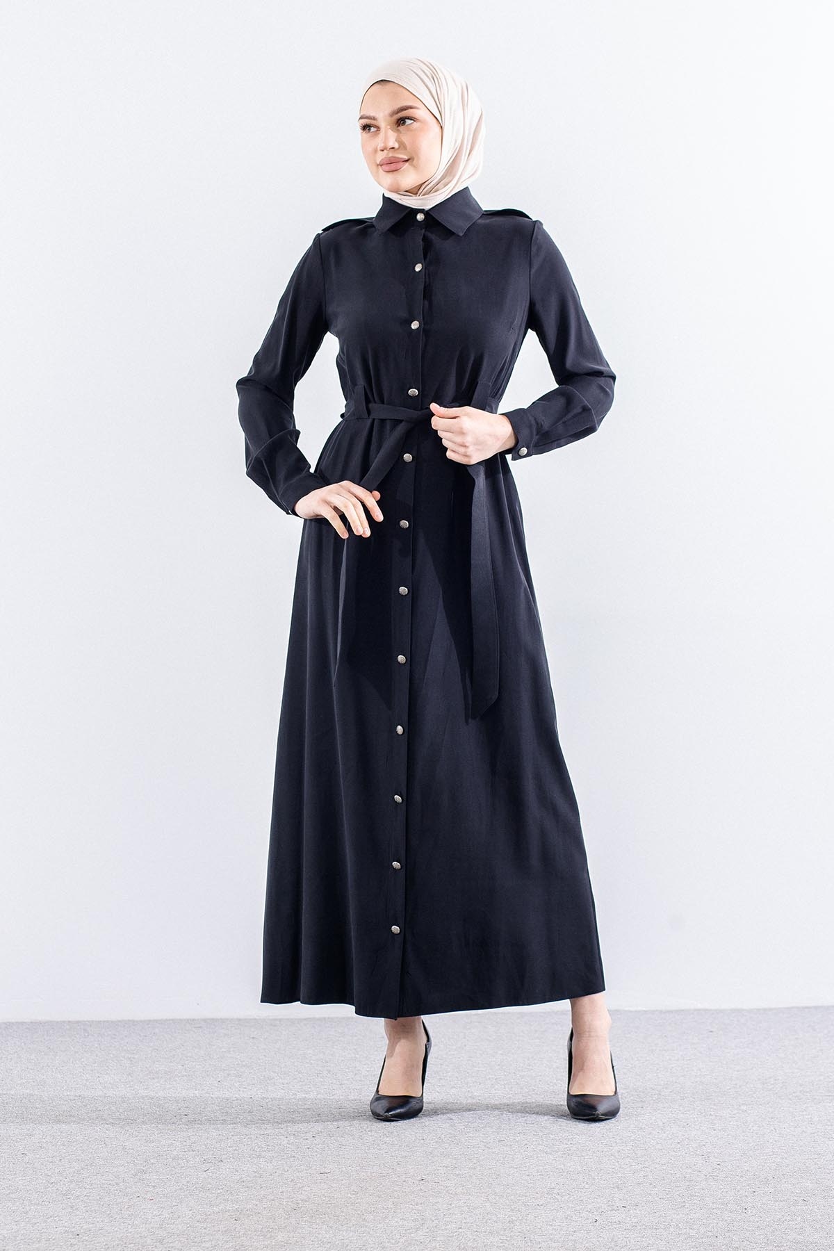 G-1609 Elbi̇se 38-48 Tamboy Dugme - Siyah - 1