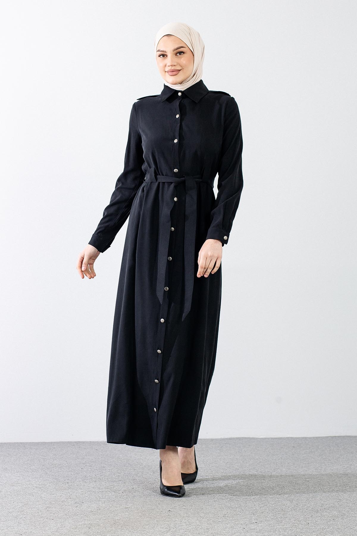 G-1609 Elbi̇se 38-48 Tamboy Dugme - Siyah - 2