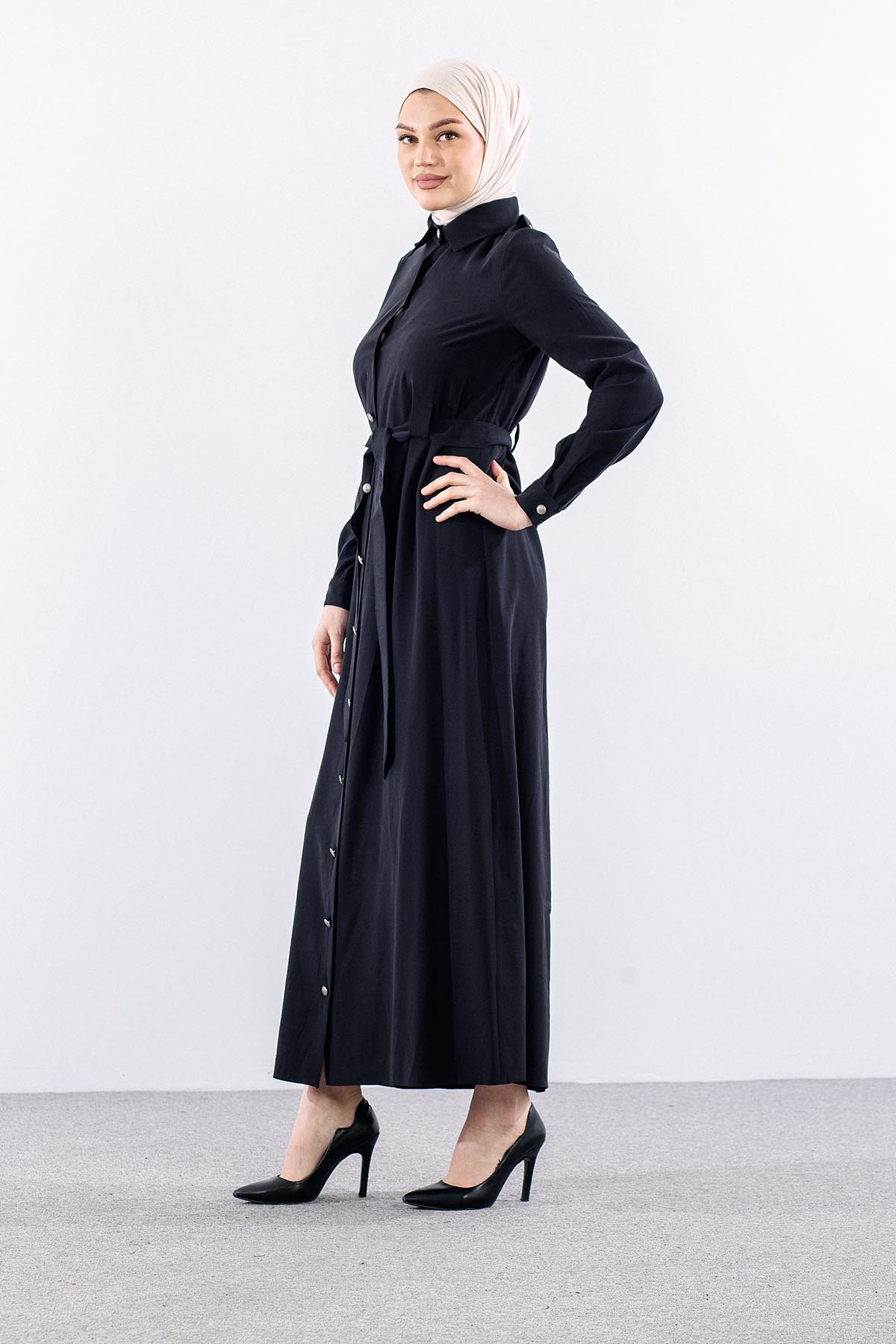 G-1609 Elbi̇se 38-48 Tamboy Dugme - Siyah - 3