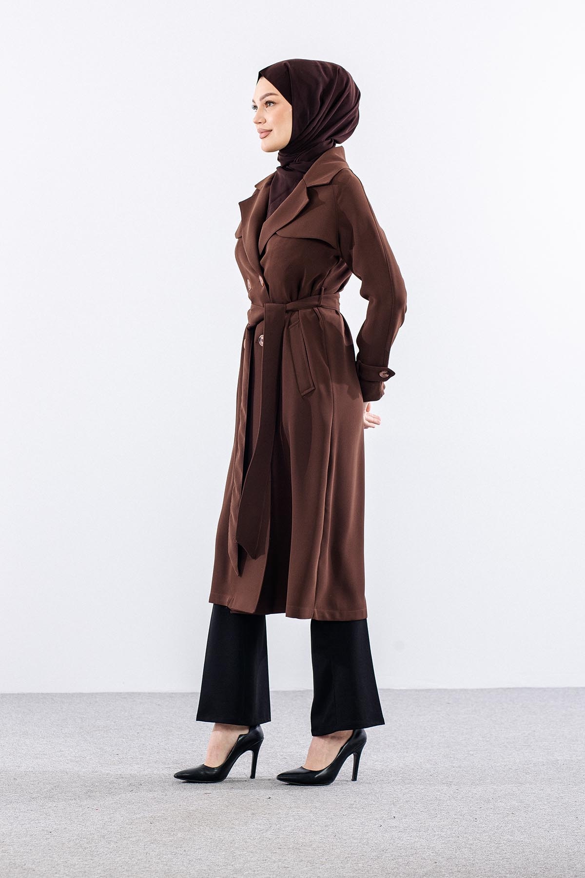 G-1625 Kap 38-48 Aller Detay - Kahve - 4