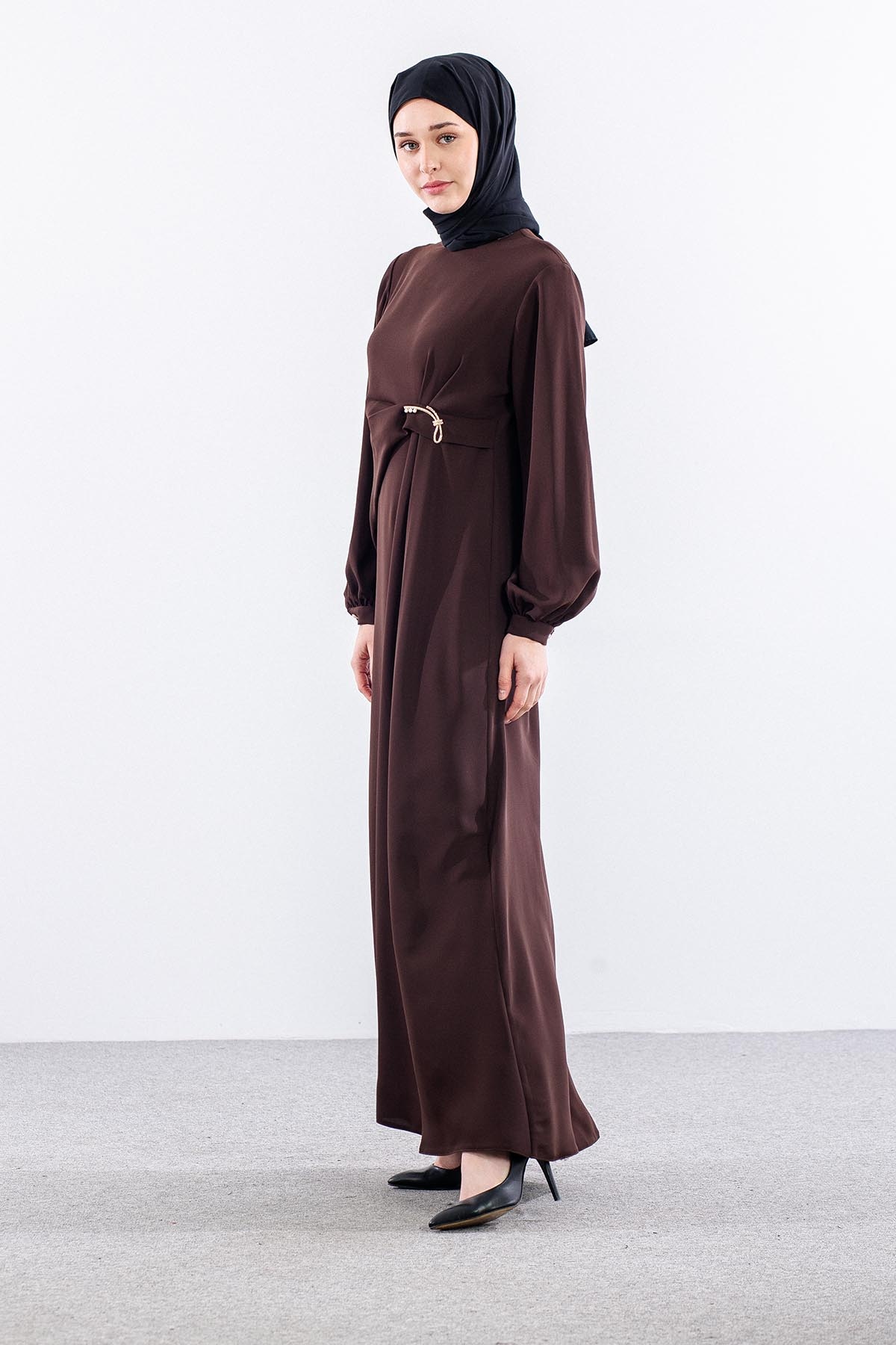 G-1649 Elbi̇se 1-2-3 Ozel Tasarim - Kahve - 5