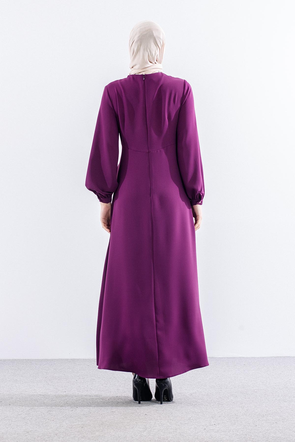 G-1649 Elbi̇se 1-2-3 Ozel Tasarim - Mor - 5