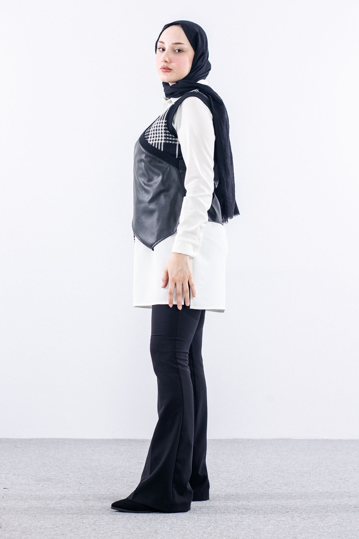 H1486 2li Bluz 1-2-3 - Siyah - 3