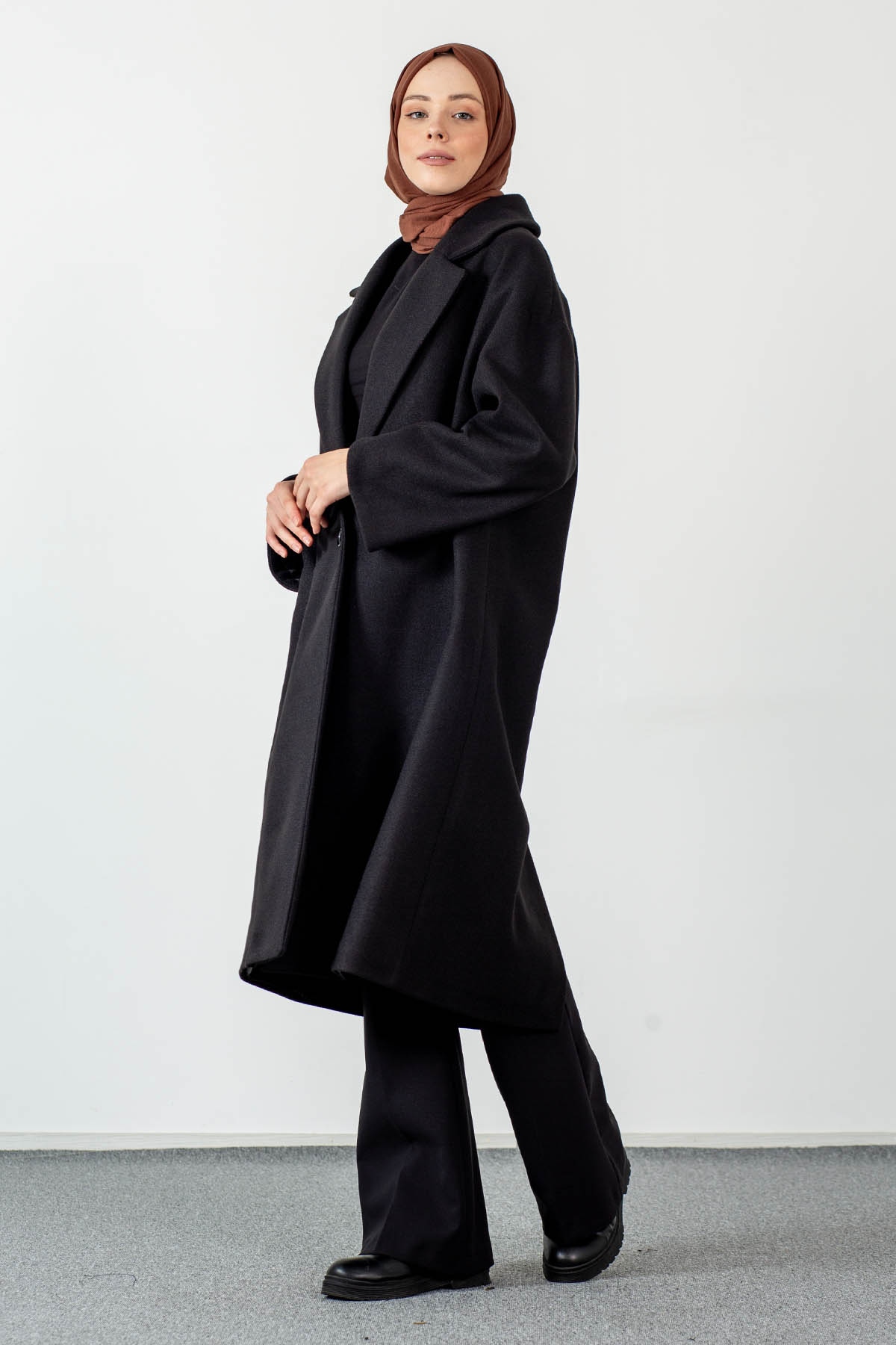 K1530-00 Kaşe Kap S-m-l - Siyah - 1