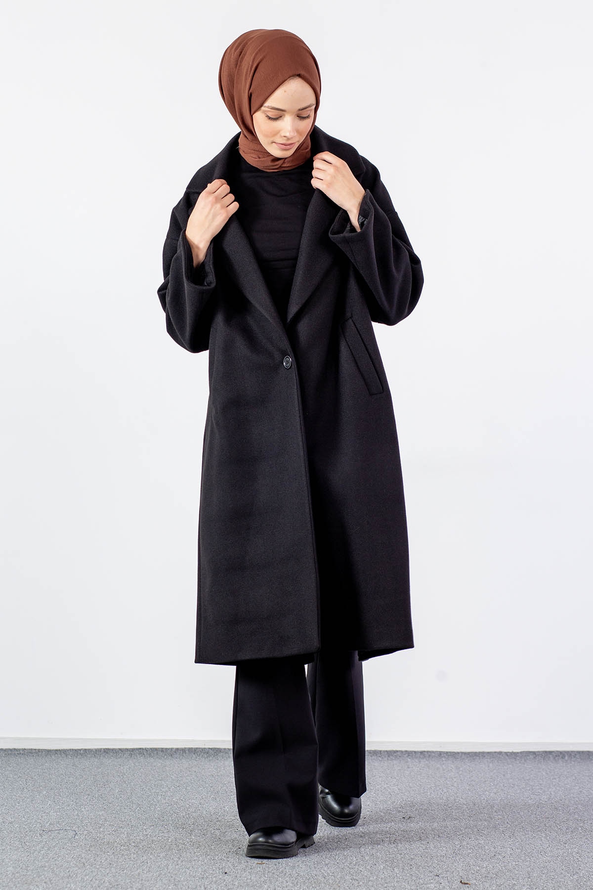 K1530-00 Kaşe Kap S-m-l - Siyah - 3