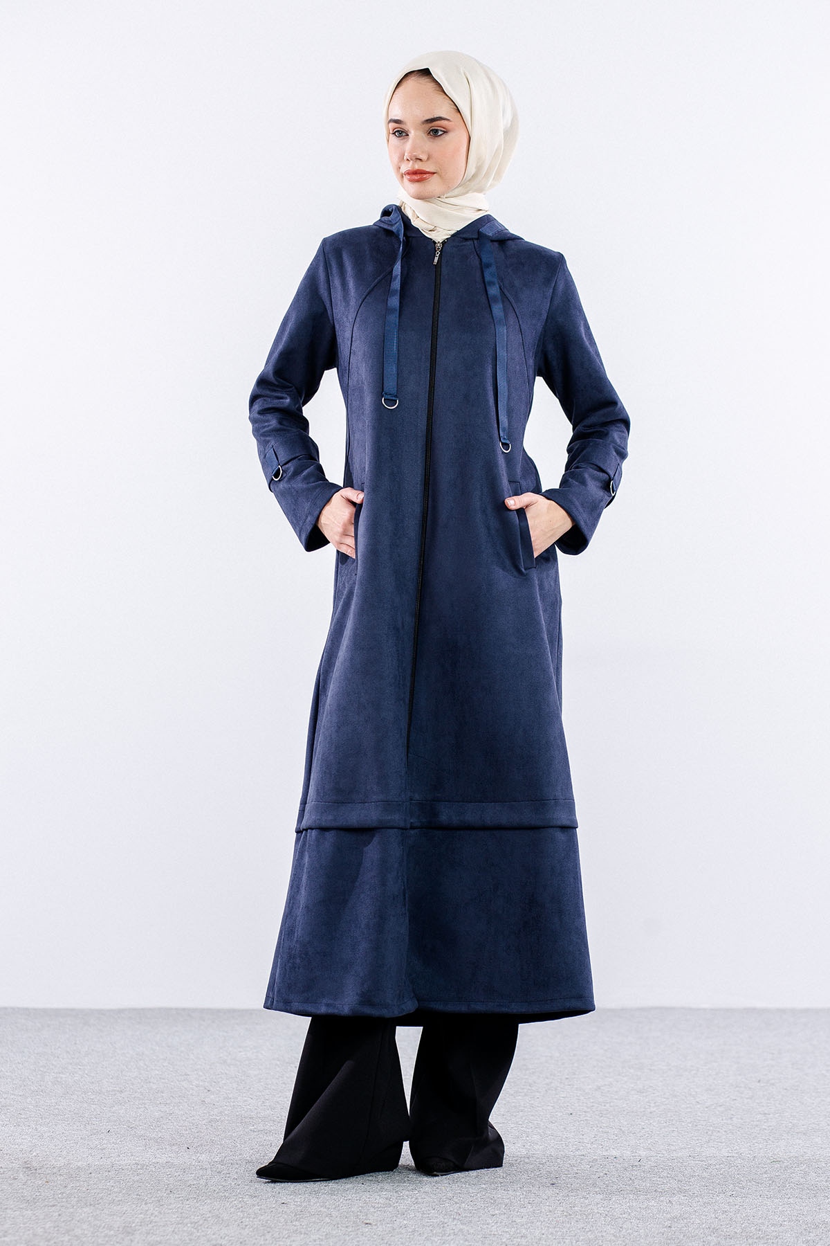 K2152 Kapş Süet Kap 38-48 - Lacivert - 1