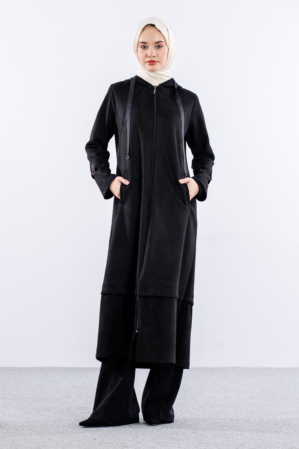 K2152 Kapş Süet Kap 38-48 - Siyah - 1