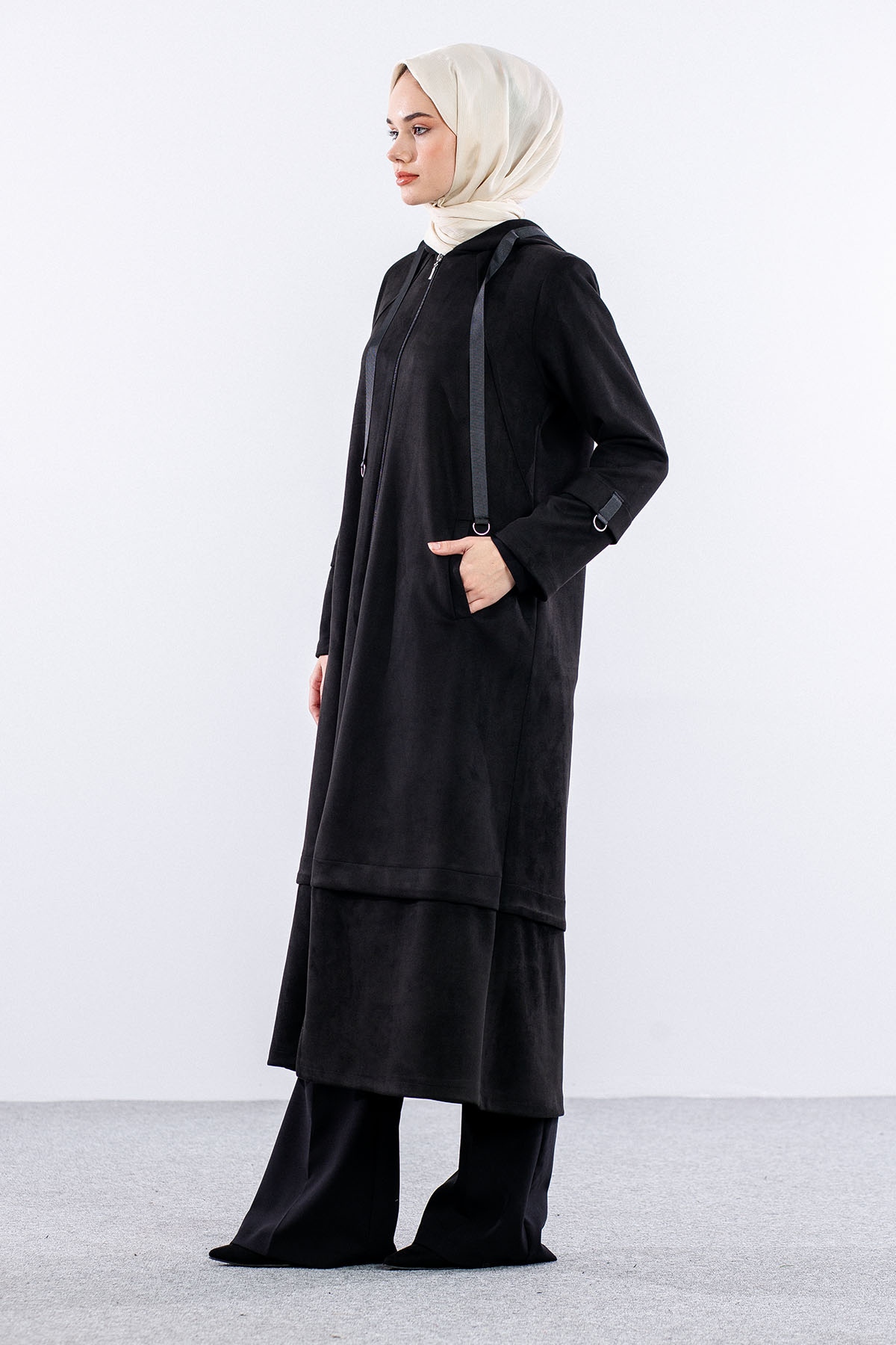 K2152 Kapş Süet Kap 38-48 - Siyah - 2