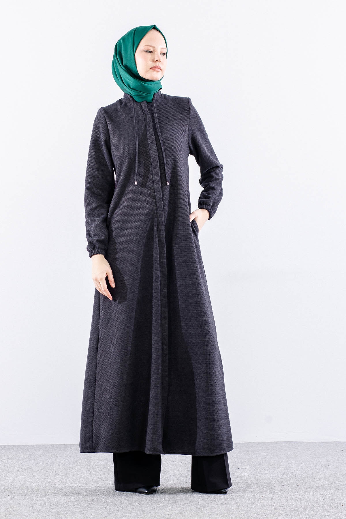 K2241 Ferace 42-52 şönil - Gri - 1