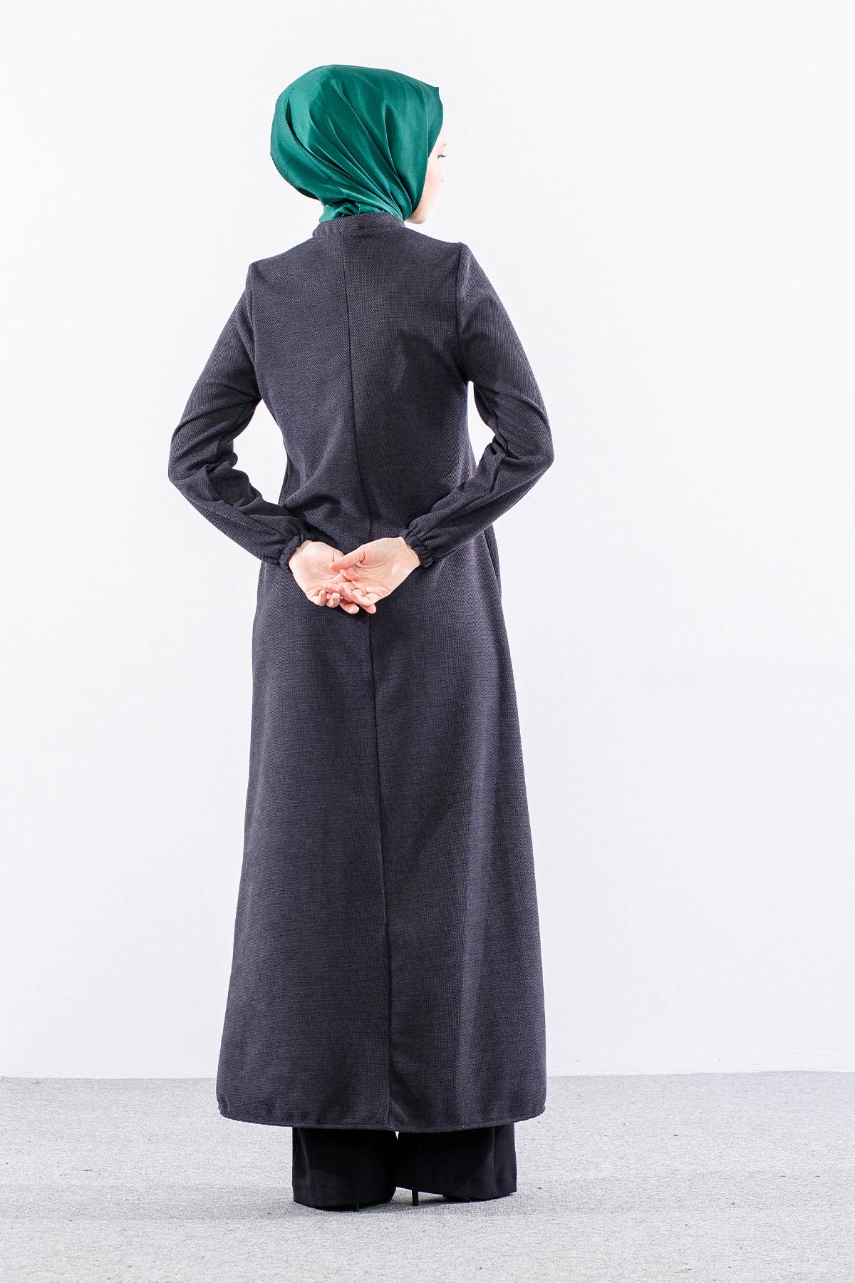 K2241 Ferace 42-52 şönil - Gri - 5