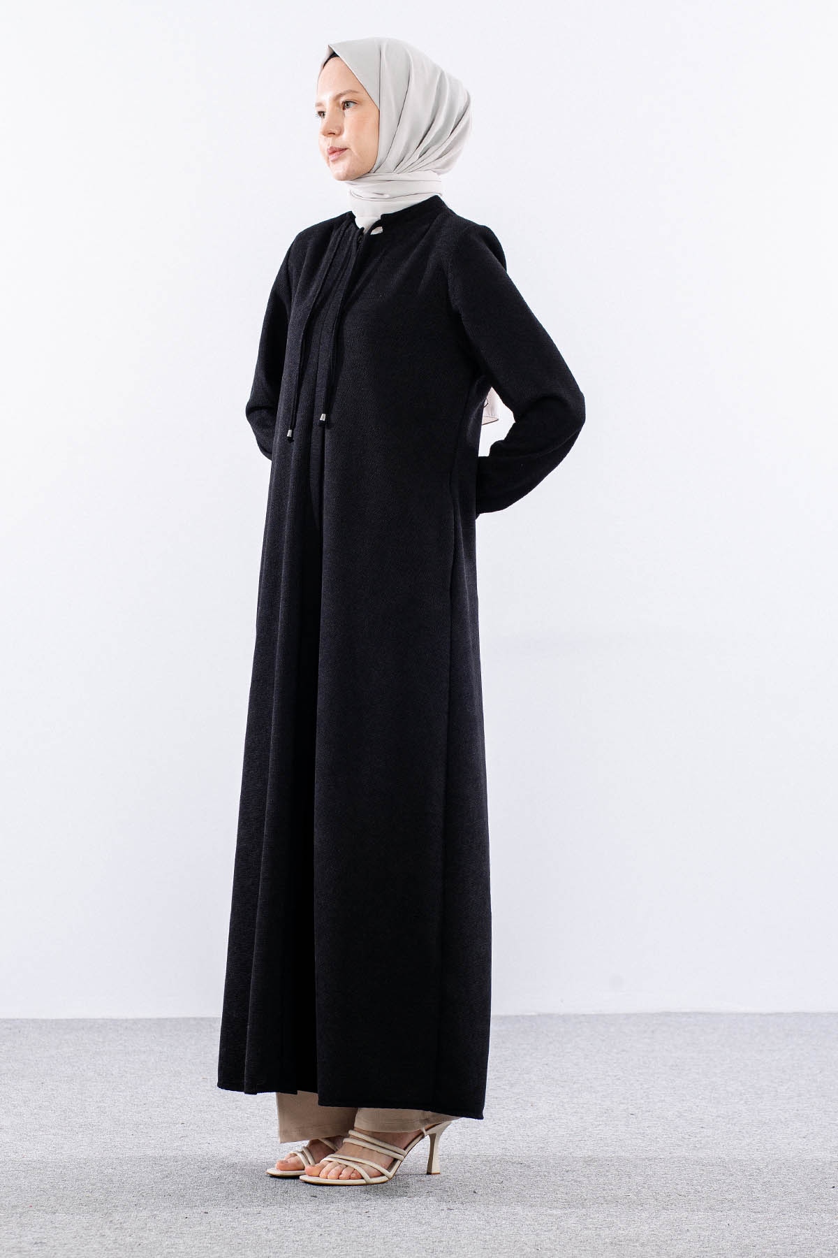 K2241 Ferace 42-52 şönil - Siyah - 3