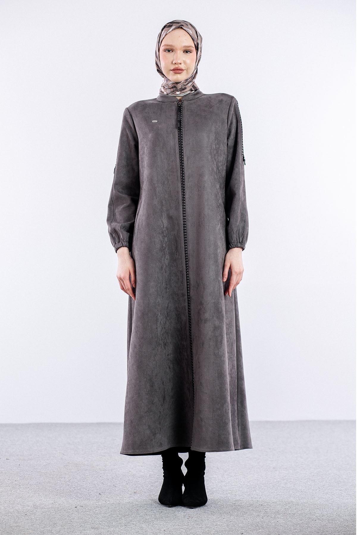 K628 Süet Ferace 40-50 - Gri - 1