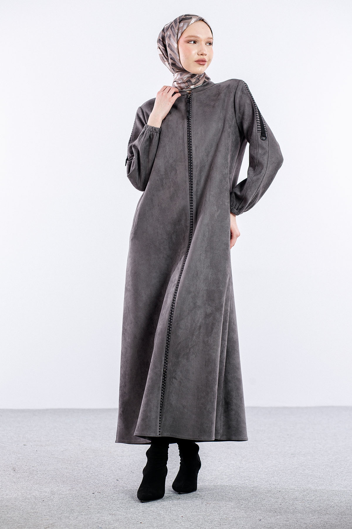 K628 Süet Ferace 40-50 - Gri - 2