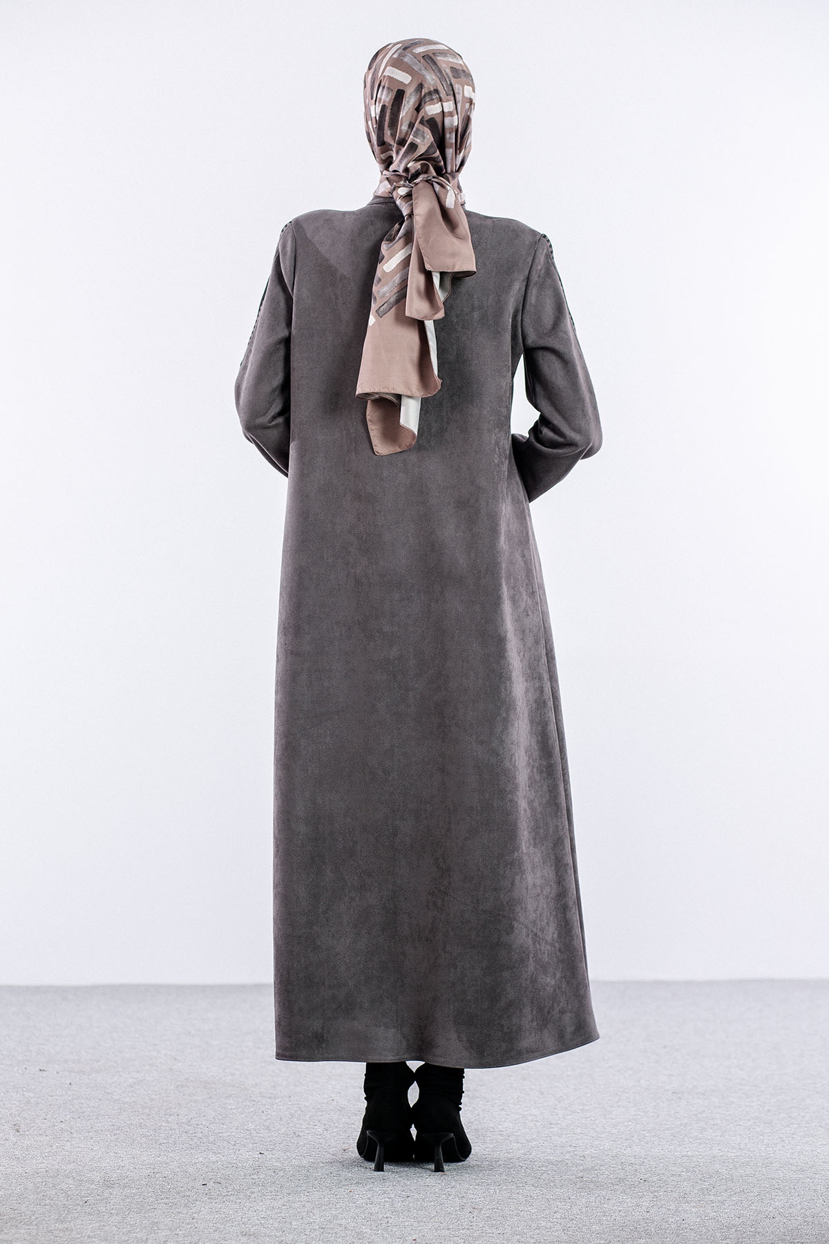 K628 Süet Ferace 40-50 - Gri - 6