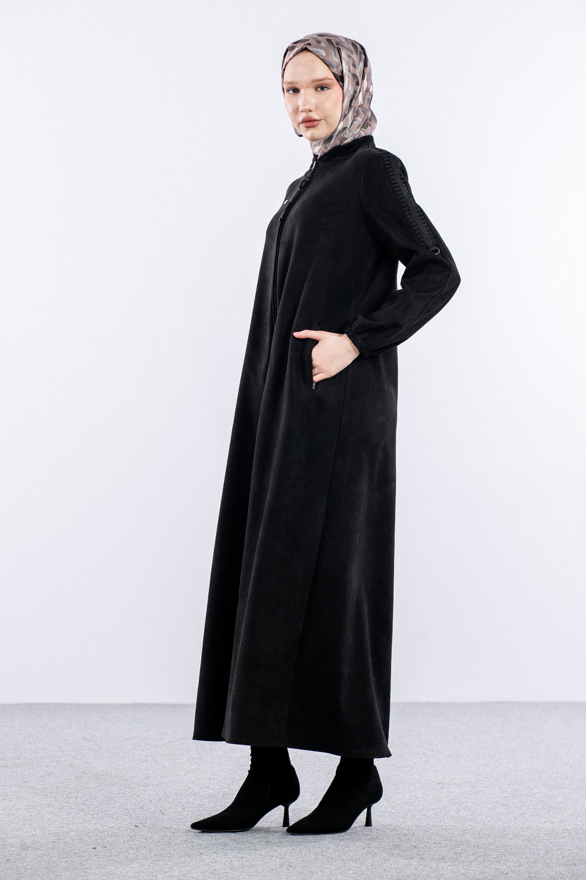 K628 Süet Ferace 40-50 - Siyah - 2