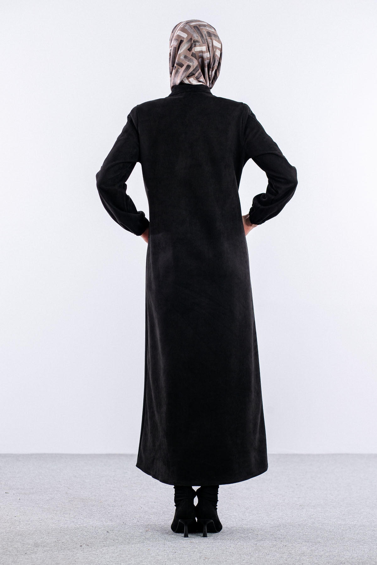 K628 Süet Ferace 40-50 - Siyah - 4