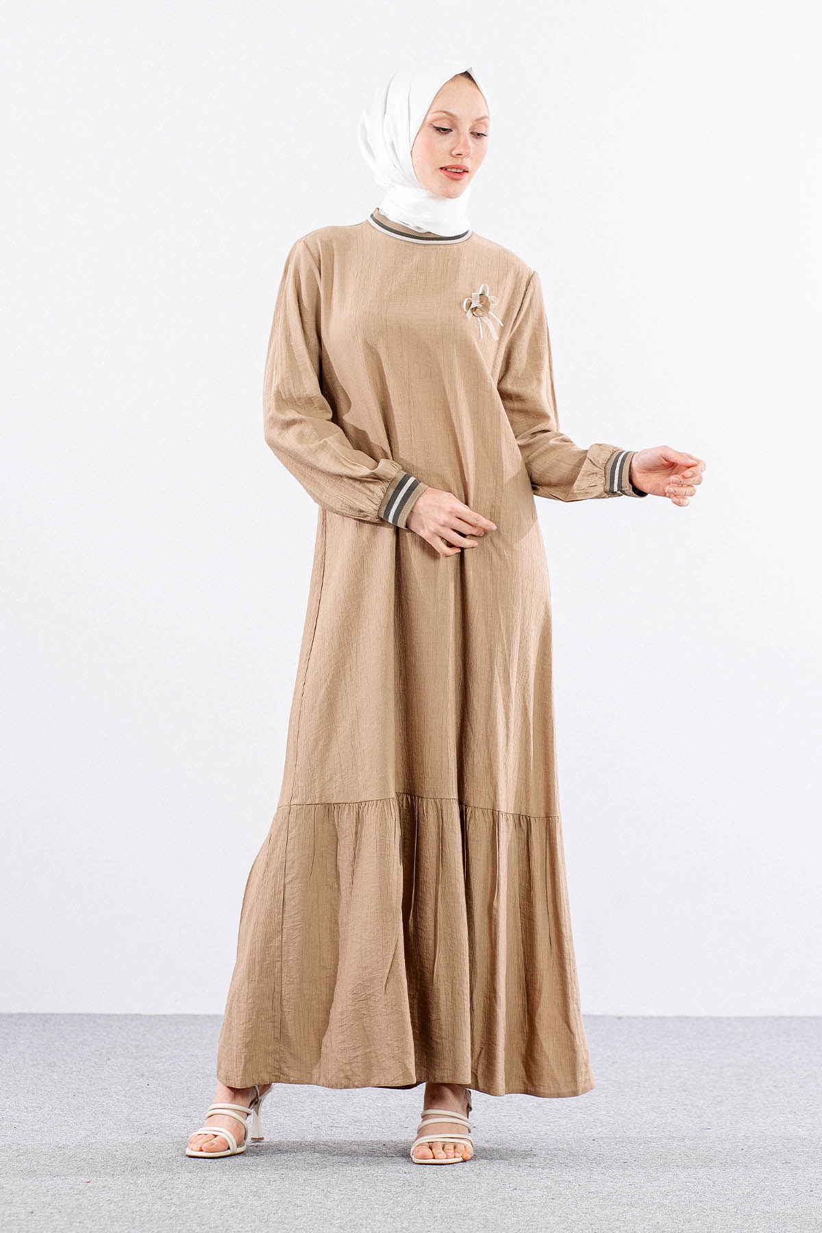 Lt 3018 Elbise M-l-xl-2xl Ribana - Bej - 2