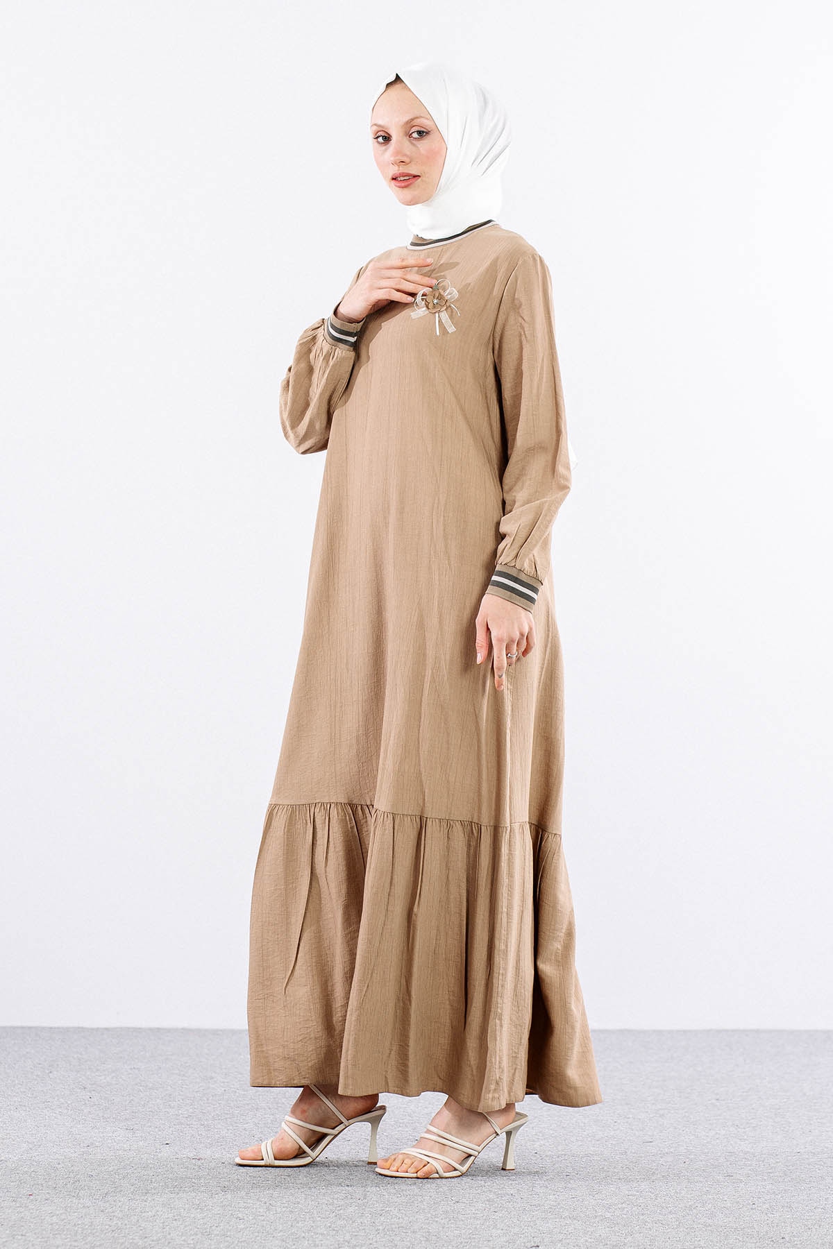 Lt 3018 Elbise M-l-xl-2xl Ribana - Bej - 3