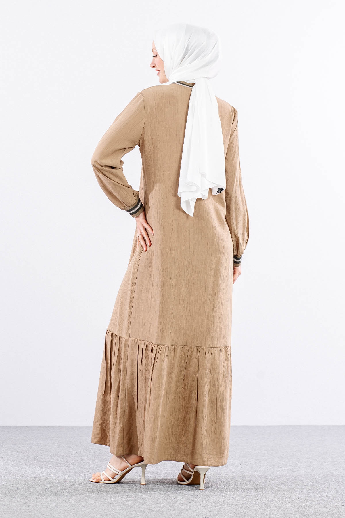 Lt 3018 Elbise M-l-xl-2xl Ribana - Bej - 5