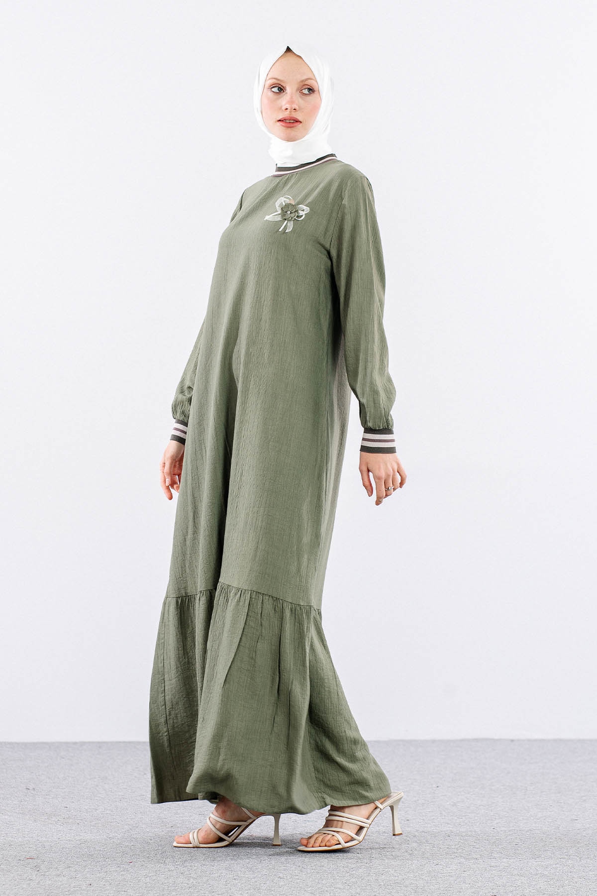 Lt 3018 Elbise M-l-xl-2xl Ribana - Haki - 4