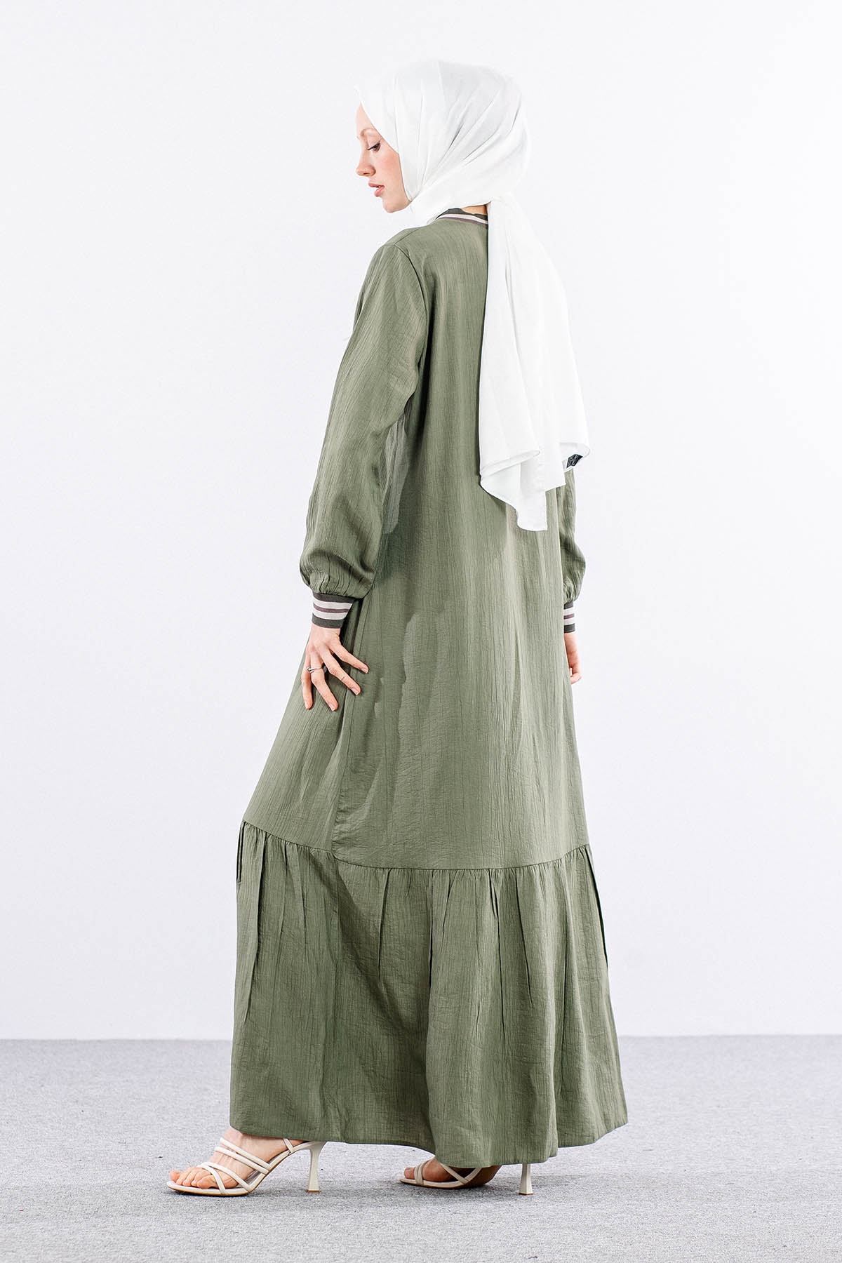 Lt 3018 Elbise M-l-xl-2xl Ribana - Haki - 5